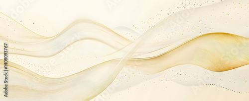 Light beige background with a wave line drawing