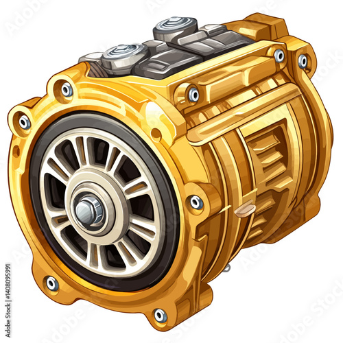 Dynamo machine on a white background 