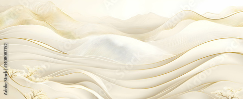 Light beige background with wavy lines