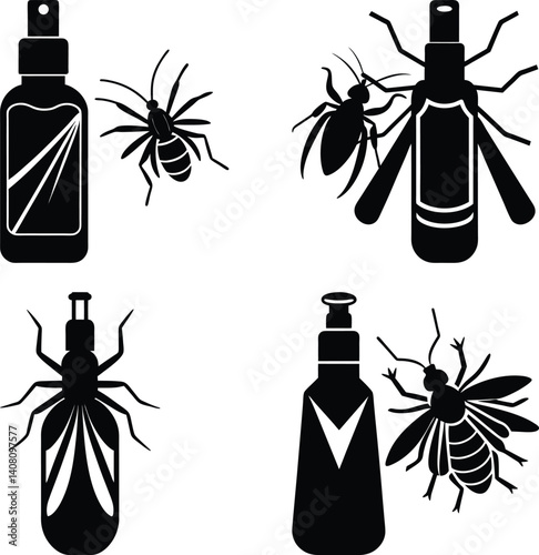 Insect Repellent silhouette vector