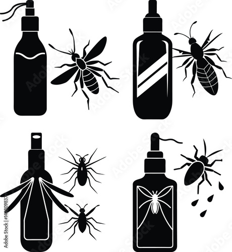 Insect Repellent silhouette vector