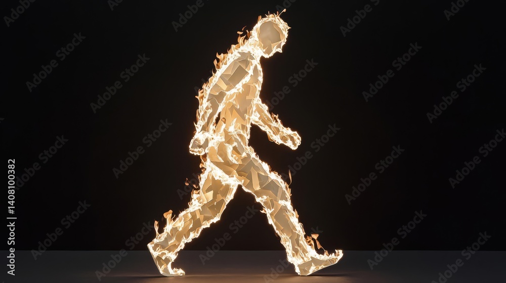 Obraz premium Representation of resilience through fire imagery.