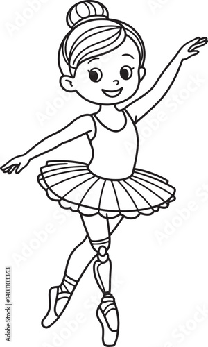 prosthetic leg girl dancing line art