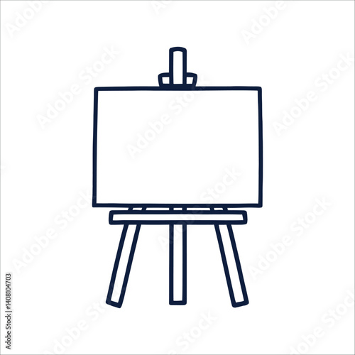Isolated art easel canvas painting drawing sketch vector illustration for creative projects design 100