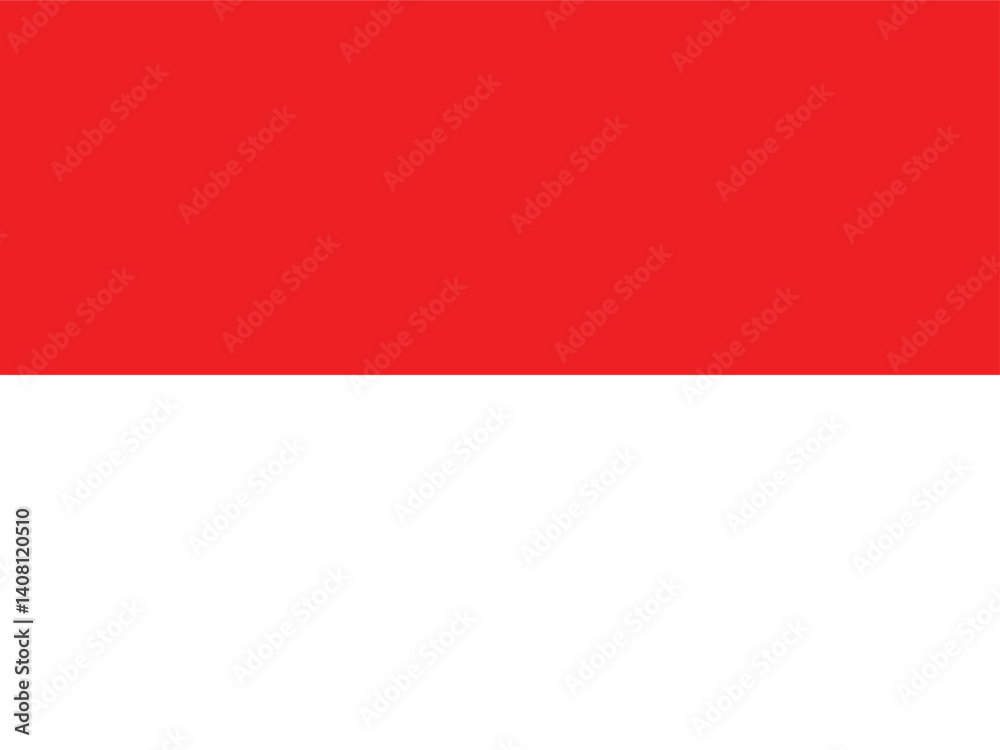 Naklejka premium Indonesia flag vector. Indonesia national flag icon. 
