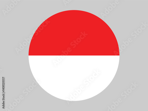 Free Download Round Indonesia flag icon, Indonesia flag vector. Indonesia national flag icon.  - GFXLoad