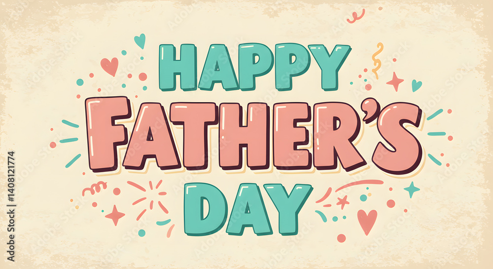 Fototapeta premium Happy Father`s Day