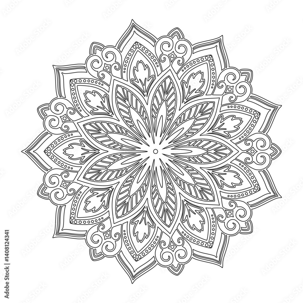 Fototapeta premium Ornamental luxury mandala pattern