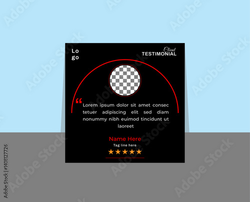 Professional Customer feedback testimonials template or design, comment or quote web banner.