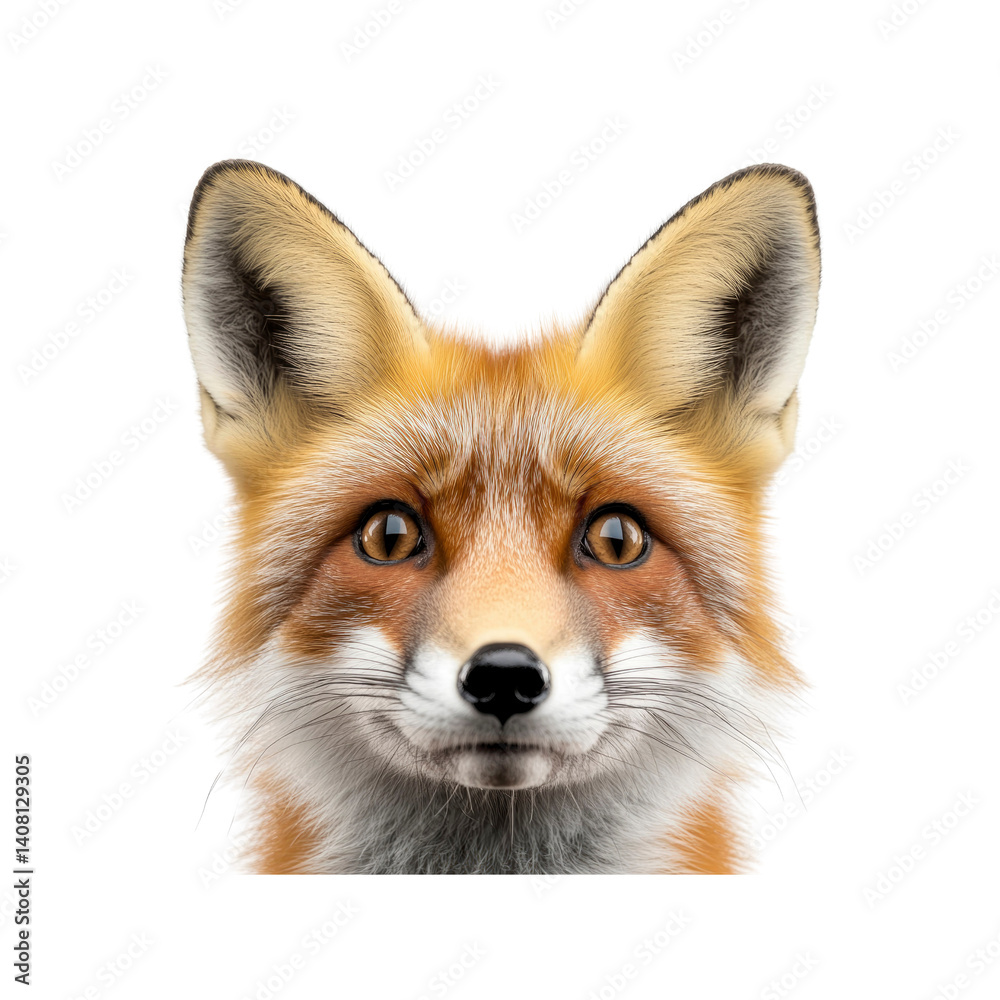 Fototapeta premium Close-up Portrait of a Red Fox, Wild Animal Face