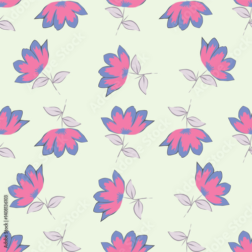 seamless flower pattern on background
