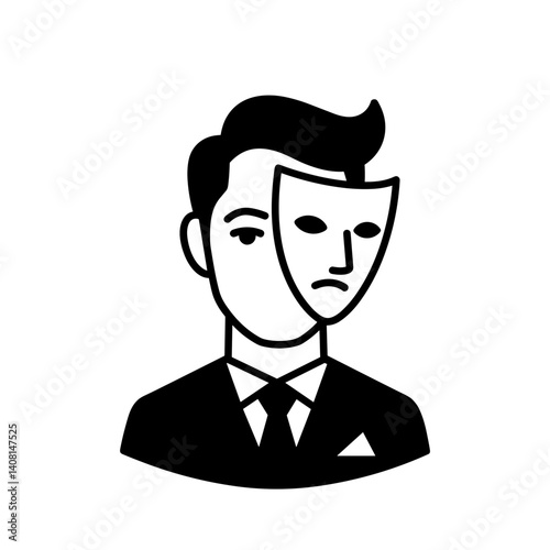 The actor expresses emotions in a minimalist style
