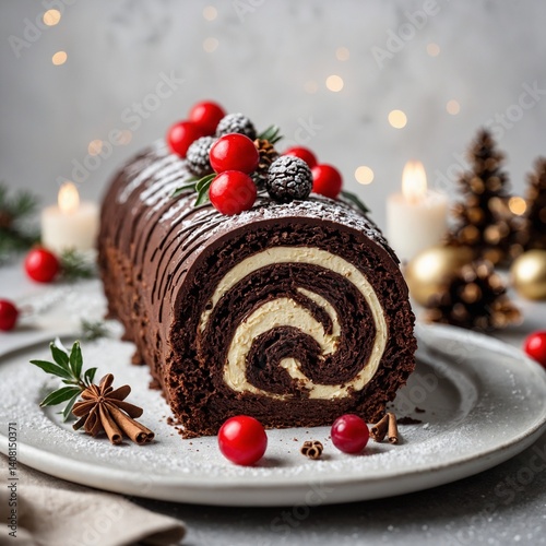 Yule Log Cake