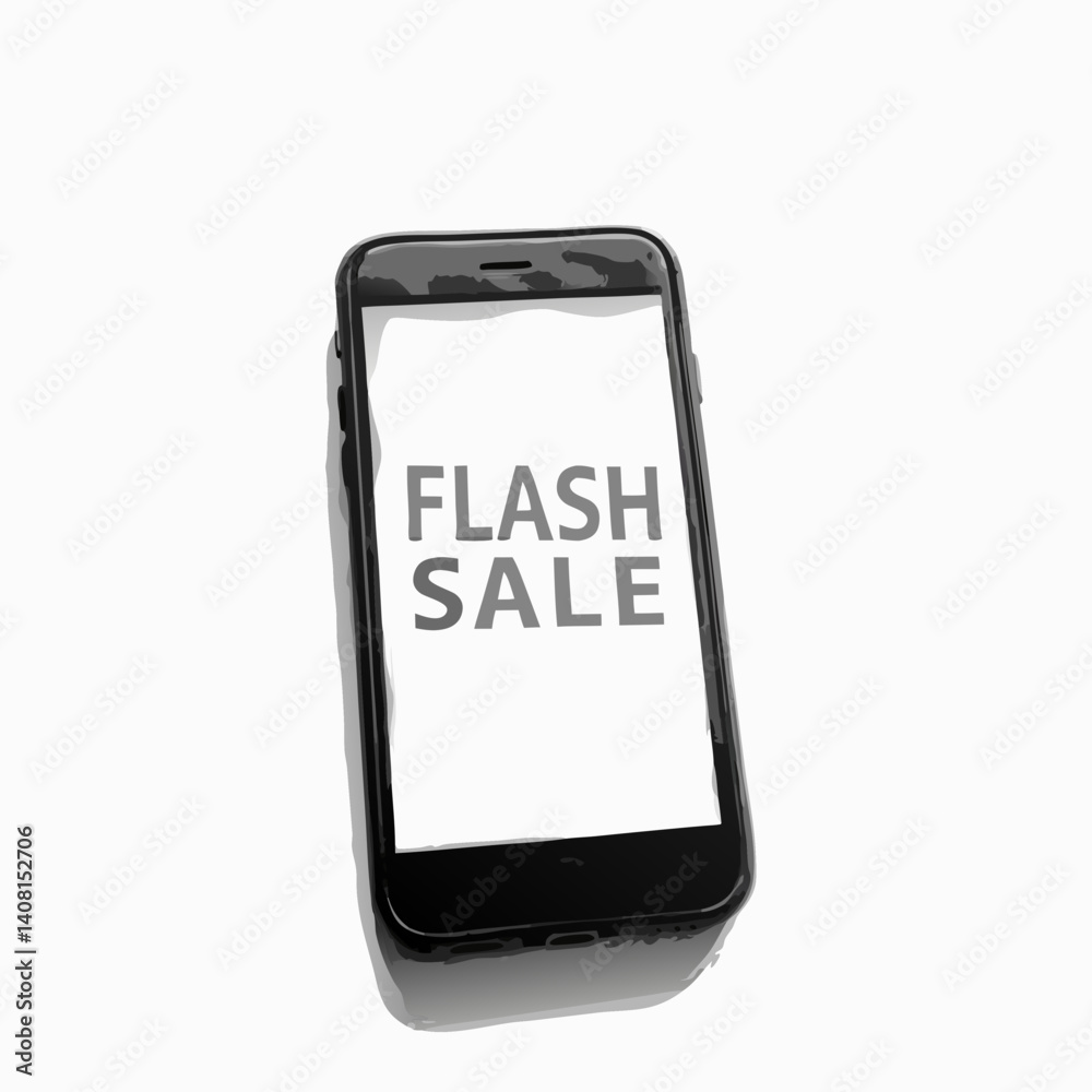 Mockup of a smartphone displaying Mockup of a smartphone displaying