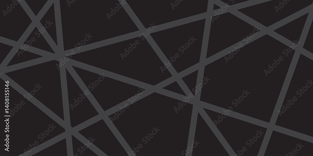 Dense Angular Web,– Thick Irregular Line Network on Dark Background, Abstract Geometric Pattern Dense Angular Web,– Thick Irregular Line Network on Dark Background, Abstract Geometric Pattern
