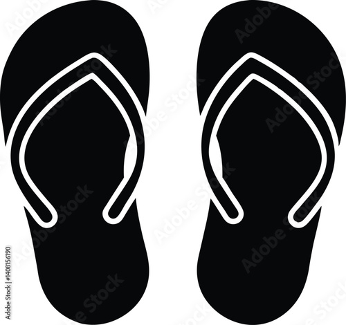 flip flops vector icon.eps