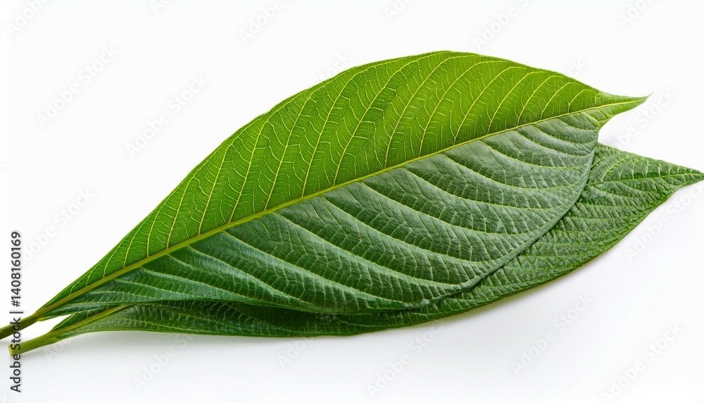 Obraz premium Green leaves of Salal isolated on white