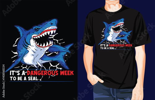 Shark quote t-shirt design unique idea