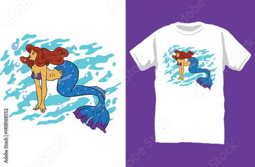 Siren female t-shirt design