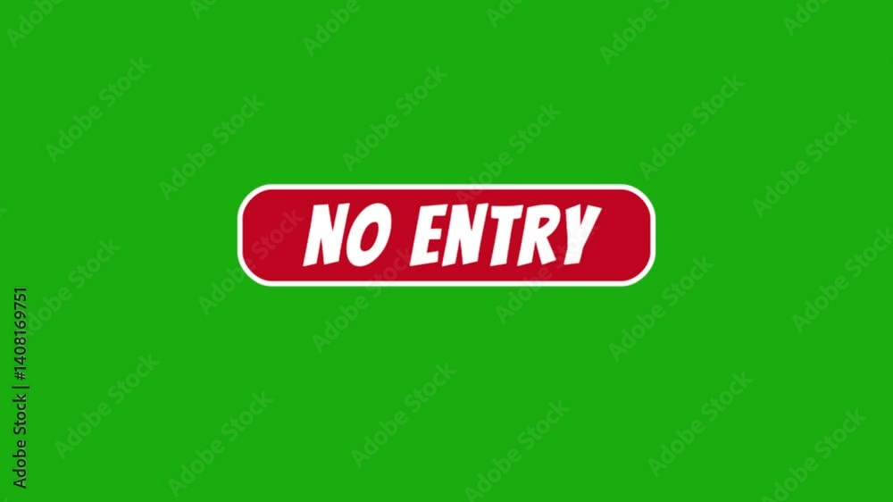 No entry sign Green screen animation motion graphic with chroma key clip template 4k Background. Easy removed green screen. High resolution. Ultra High Definition, 4k video No entry sign Green screen animation motion graphic with chroma key clip template 4k Background. Easy removed green screen. High resolution. Ultra High Definition, 4k video