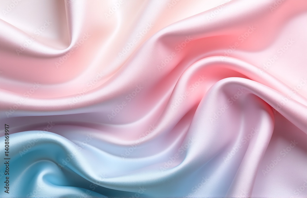 Obraz premium Soft Pastel Colors Blend With Silk And Satin Fabrics In A Luxurious, Elegant Design Featuring An Ombre Effect.