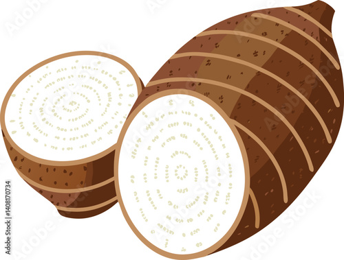 Taro icon on white background
