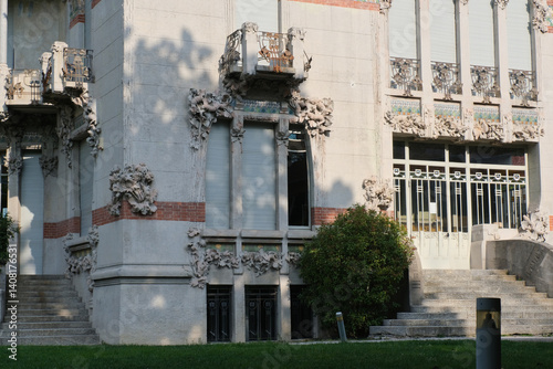L'esterno di Villa Bernasconi a Cernobbio in provincia di Como, Lombardia, Italia.