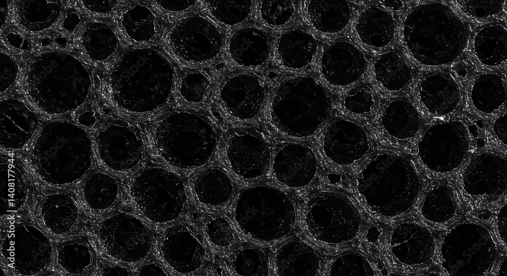 Obraz premium Textured Black Abstract: Monochrome Depth & Detail AI Generated