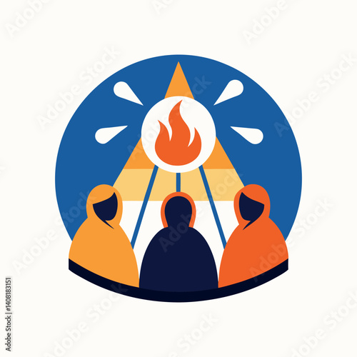 Apostles sitting circle skylight art