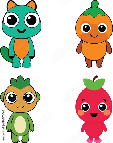 Cute camu camu cartoon vector