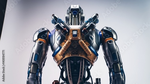 Detailed Metal Robot Back 