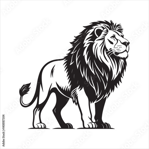  Lion vector.
