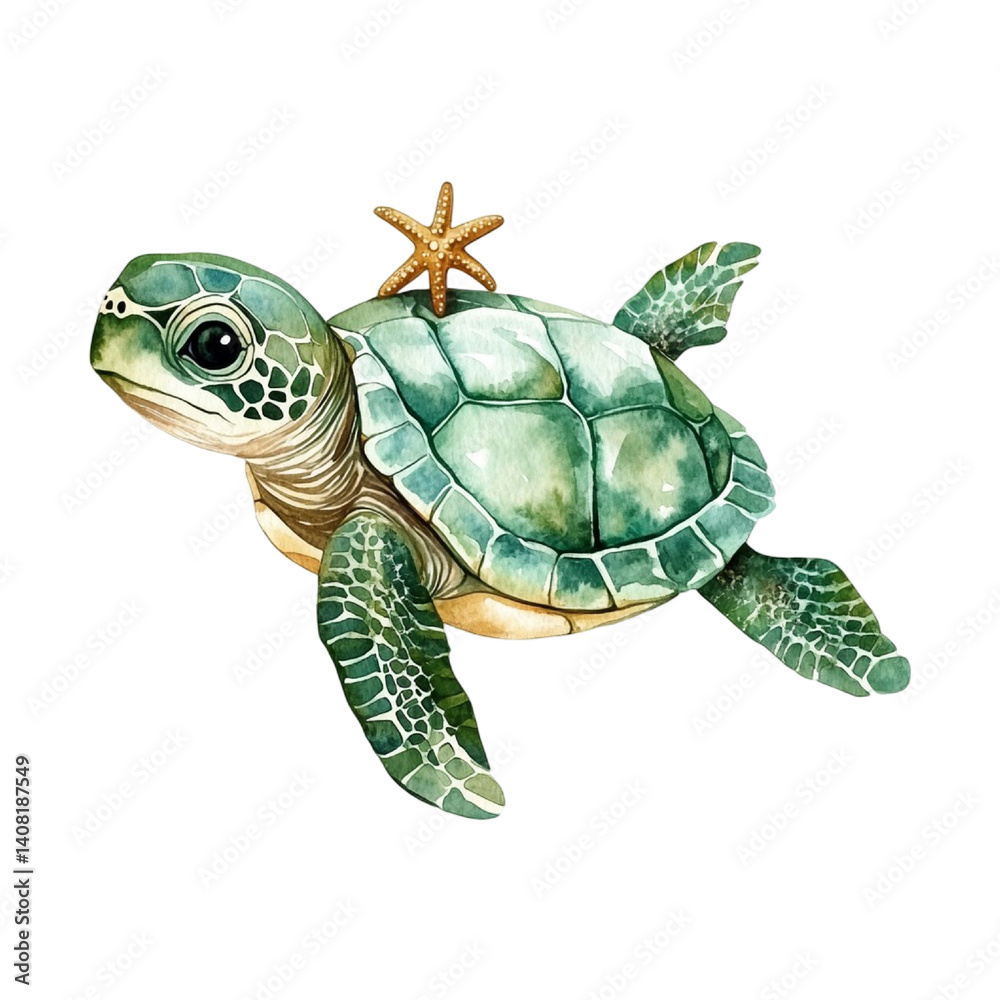 Fototapeta premium Sea Turtle Png,Cute Sea Turtle Clip Art,Sea Turtle Clipart,Baby Sea Turtle Clip Art,Sea Animal Watercolor Clip Art,Sea Turtle Images,Sea Turtle Digital Files,Water Color Sea Turtle Jpg,Watercolor Sea 