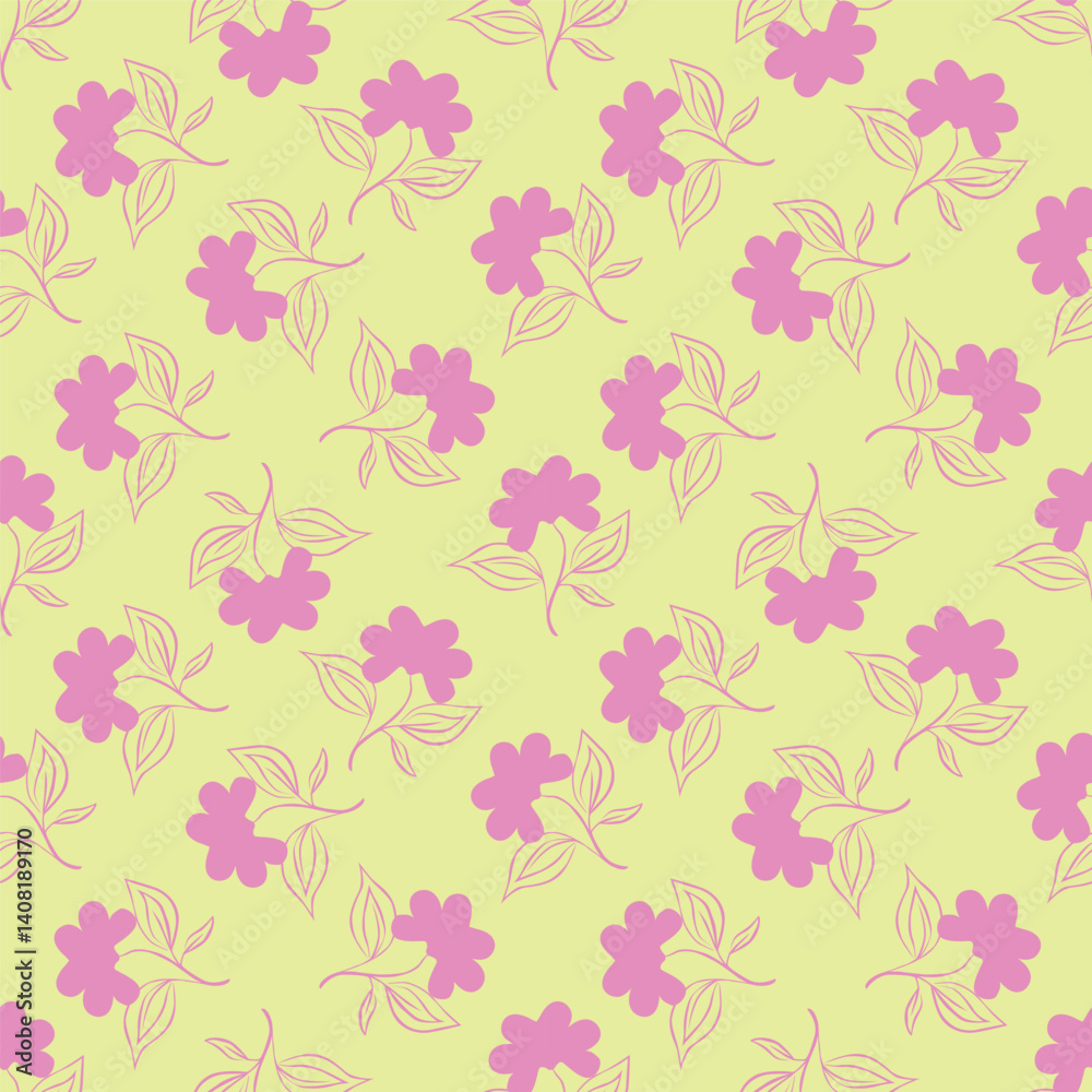 seamless flower pattern on background seamless flower pattern on background