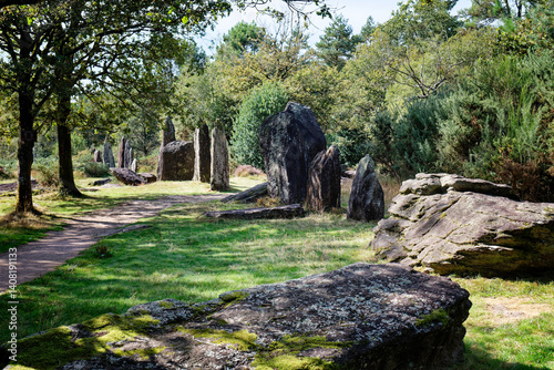 Photos The menhirs of Monteneuf (Brocéliande archaeosite), Morbihan, Brittany, France