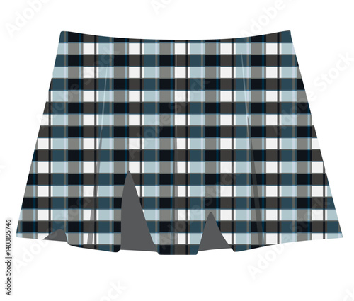 Mini skirt square pattern. vector