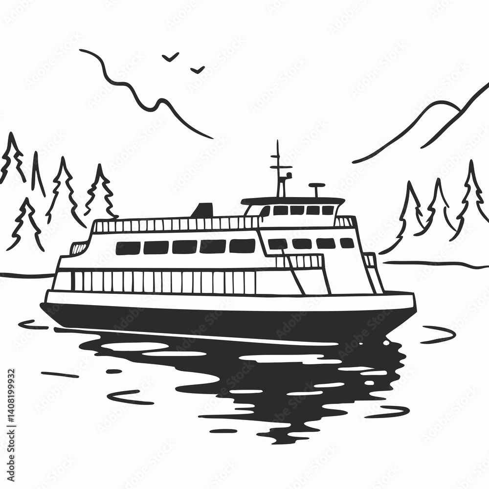 Obraz premium ship in the sea