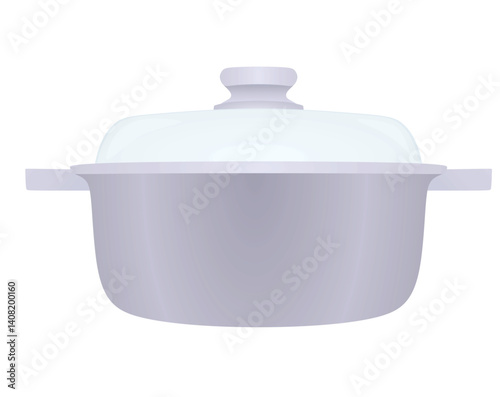 Isolated cooking pot. vector illustration