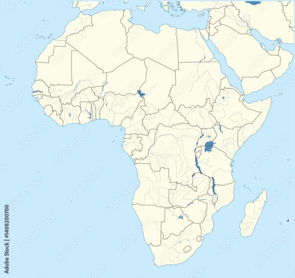 Detailed national location map of MAURITIUS within the great continent of Africa Detailed national location map of MAURITIUS within the great continent of Africa