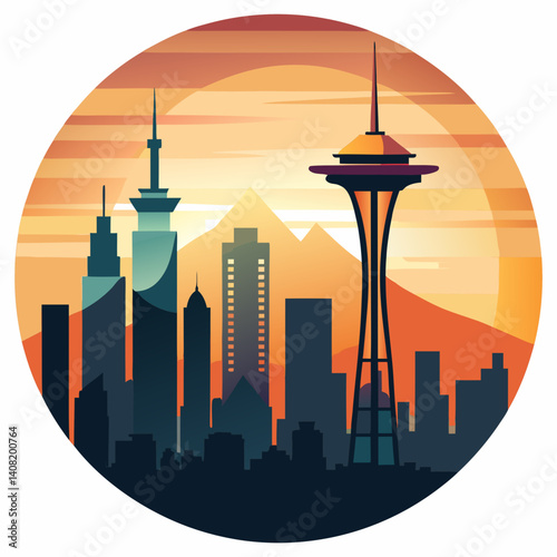 city skyline vector illustration