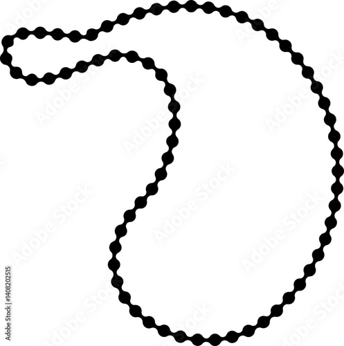 Circular loop composed of dotted lines forming a smooth, flowing, and organic shape.
