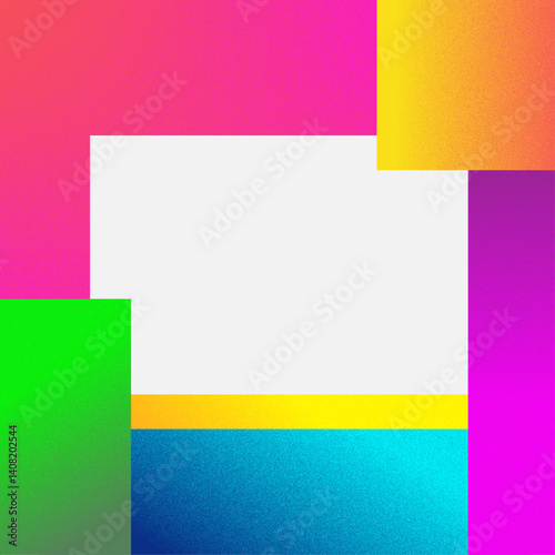  LGBTQ pride gay month bright rainbow colorful noise gradation frame background with Copy space


