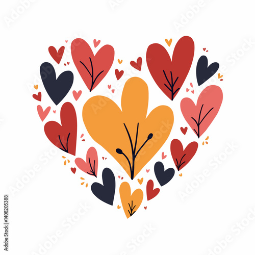 heart with flowers