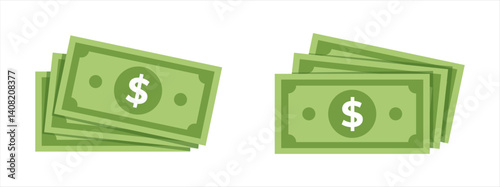 Vector Dollar sign, three money dollar icon, dollar bill symbol, vector 10 eps.