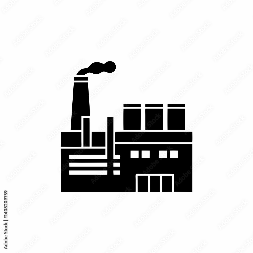 creative details Factory Icon Vector Illustration creative details Factory Icon Vector Illustration