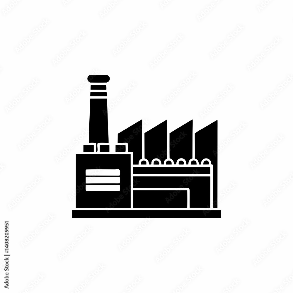 Fototapeta premium creative details Factory Icon Vector Illustration