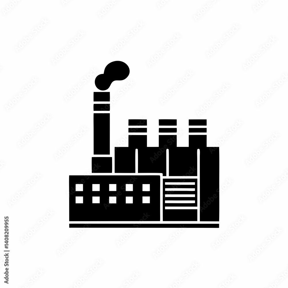 Obraz premium creative details Factory Icon Vector Illustration