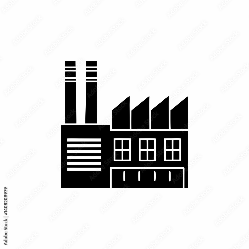 Fototapeta premium creative details Factory Icon Vector Illustration