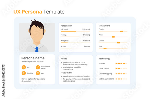 Orange UX persona template.