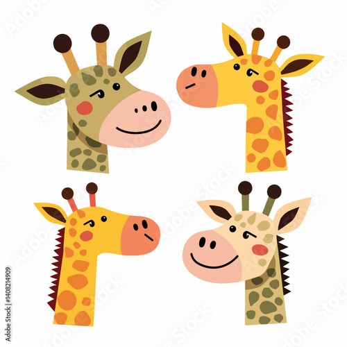 Set animal giraffe
